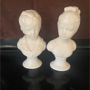 VINTAGE! National Potteries Boy And Girl Bust
